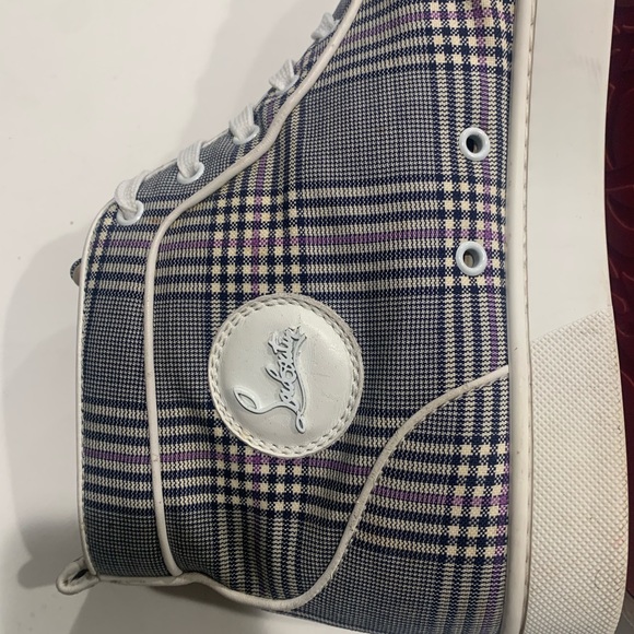 Christian louboutin Louis rantus high top sneaker plaid size 46 - Picture 4 of 8